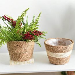 Storage Baskets Seagrass Planter Basket Stylish For Indoor And Outdoor Plants Perfect Flower Pots Cover Room Decoration