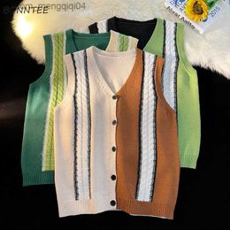 Men's Sweaters Men's V-neck Long Street Harajuku Japan K-pop Fashion Casual American Retro Cool Unisex Bag Coat Fashion Z230814