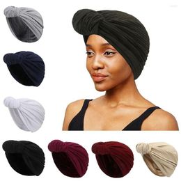 Bandanas Soild Color Muslim Headscarf Cap Retro Cotton Headband Headpiece Women