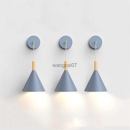 Wall Lamps Modern Indoor LED Wall Lamp Black White Grey Bedroom Bedside Wall Light Aisle Corridor Single Head Wall Lamp Luminaire Sconce HKD230814