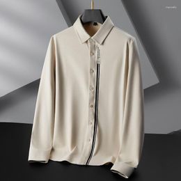 Men's Casual Shirts Arrival Fashion Suepr Large Autumn Youth Square Neck Print Long Sleeve Shirt Plus Size XL-6XL 7XL 8XL
