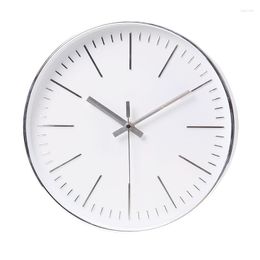 Wall Clocks 16 Inch Large-sized Clock Plastic Circular Silent Minimalist Digital Atmosphere Living Room Rose