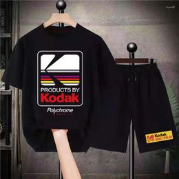 Men's Tracksuits Kodak Letter Print T-Shirt Shorts Cotton Oversized S-4XL Streetwear Designer Luxury Clothes