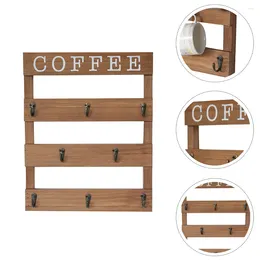 Kitchen Storage Wall Mounted Clothes Hanger Coffee Cup Holder Simple Mug Hanging Rack Water Drying Hook Organiser