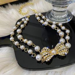 Chains Gorgeous Imitation Pearl Choker Necklaces For Women Jewellery Irregular Pearls Pendant Wedding Necklace On The Neck Party Gift