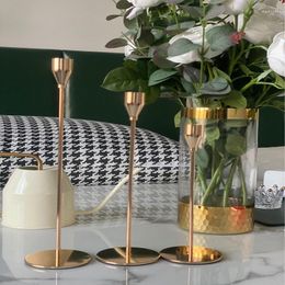 Candle Holders 3 Pieces/Set Metal Luxury Hold Simples Fashion Wedding Decoration Party Bar Family Dining-Table Home Decor