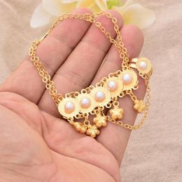 Bangle Dubai Gold Color Braceletbangles para bebê/meninas/garoto Plum Bracelet Jewelry Festa de festa