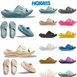 Luxury Hoka Slides Sippers Dhgate Orda Recovery platform Hokas Slides Shoes One One Womens Mens Sandals Designer Slippers White Black Beige Purple Pink Cold Eur 36-45