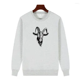 Men's Hoodies Witch Satan Goat Devil Classic Graphic Sweatshirts Fleece Round Neck Hoodie Thick Sweater For All Ages Sportswear