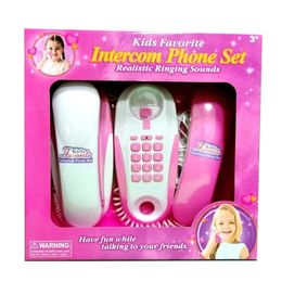 Tools Workshop Children Kids Pretend Play Intercom Phone Set Interactive Toy Telephone Set 2 Telephones Ringing Sound Talk to Each Other 230812