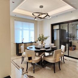 Chandeliers Light Rings Creative Design Living Room Gold Hanging Lamp Luxury Modern Kitchen Island Black Bedroom Dining Lustre