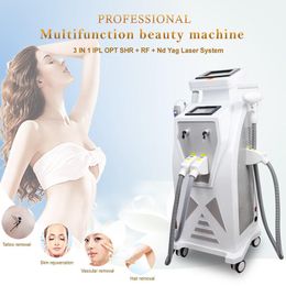 2023 Hot Selling Most advanced Multifunctional 3 In 1 E-light IPL Laser Hair Removal Nd Yag Lazer Tattoo Remover Machine OPT RF Spa freezing point depilator Equipment