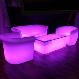 New LED light sofa coffee table combination bar club KTV room card seat table and chair creative personality furniture counter chair12