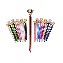 Ballpoint Pens 40 Pcs Metal Crystal Pen Diamond Wafer Ballpoint Pen 0.7mm Blue Writing Pen Student School Gift Ball Pen Like Beauty 230812