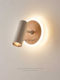 Wall Lamps Modern LED Wall Light For Bedroom Round Base Lighting Wall Sconce Reading Lamp White Bedside Luminaires Home Decor Adjustable HKD230814