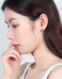 Stud Earrings GE100 Classes Jewellery For Women Students 925 Sterling Silver Black Star Crystal Female Gift Drop