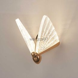 Wall Lamps Modern Led Butterfly Wall Lights Fixture Bedroom Living Room Home Decoration Sconce Lamp Aisel Corridor Lighting Novelty Indoor HKD230814