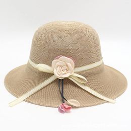 Wide Brim Hats Women's Travel Small Fresh Big Gets Beach Sun Cool Hat Seaside Sunshade