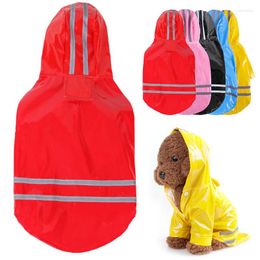 Dog Apparel Pet Waterproof Raincoat Reflective Coat Outdoor Soft Breathable Clothes Rainwear M Code Puppy Items Supplies Raincoats