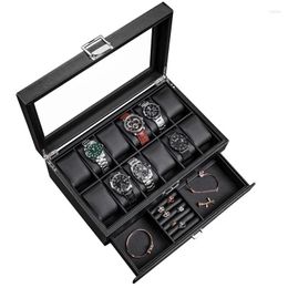 Watch Boxes Big Size Box Storage Case Transparent Skylight Organiser Ring Jewellery Wrist Watches Display Collection Gift