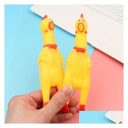 Dog Toys Chews Screaming Chicken Squeeze Sound Toy Pet Cat Kids Decompression Funny Tool Rubber Squeak Squeaker Puppy Gift Dh9871 Dhuwy