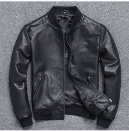 Men's Jackets Brand classic man genuine leather coat sheepskin jacketplus size casual bomber pilot cloth 230812