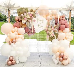Decoration Matte Dusty Pink Peach Balloon Garland Wedding Retro Baby Shower Bridal Shower 1st Birthday Photo Backdrop Decoration