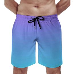 Men's Shorts Summer Board Trendy Sports Surf Purple And Teal Blue Custom Short Pants Cute Fast Dry Beach Trunks Plus Size