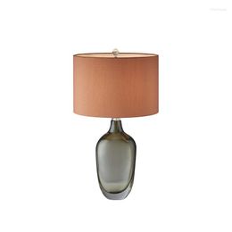 Table Lamps American Light Luxury Lamp Living Room Bedroom Bedside Warm Modern Minimalist Glass Creative Personality