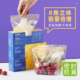 Storage Bags Household Refrigerator Divided Into Sealed Double Gluten Food Fresh-keeping Thickened Food-grade Dens