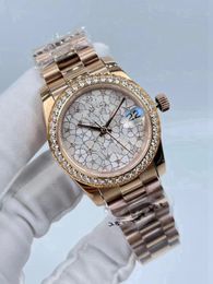 2023 Fashion Men's and Women's Diamond Watch 31mm 36mm Automatic Mechanical Stainless Steel Oyster Perpetual Couple Gift wristwatch