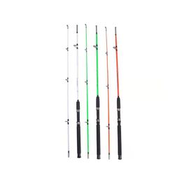 Sea fishing rod with curved mouth and inserted joint for long-distance casting Solid Fibreglass raft rod