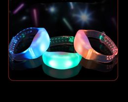 350pcs TPU LED Bracelets RGB Colour Changing Silicone Luminous Wristband With 43Keys 400 Metres 10 Area Zones