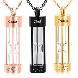 Pendant Necklaces Time Memory Hourglass Glass Cremation Jewellery Urn Necklace For Ashes Pendants Keepsake Memorial