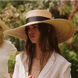Wide Brim Hats Big Straw For Women Summer Oversized Beach Hat UV Protection Sun Wholesale