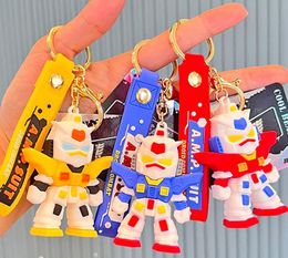 Cartoon robot warrior keychain doll bag pendant small gift toy