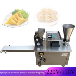 Industrial Restaurant Large Dumpling Making Machine Automatic Wontons Samosa Making Machine With Conveyor Belt