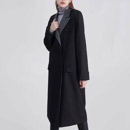 Women's Trench Coats SuperAen Autumn Korean Contrast Colour Niche High-end Suit Collar Windbreaker Coat Women Streetwear Style