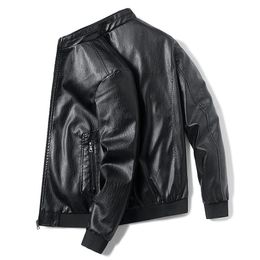 Men's Jackets PU Leather Jacket Coat Men Slim Autumn Brand Casual Motor Biker Winter Outwear Vintage Faux 230814