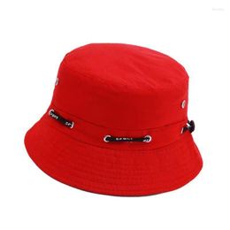 Berets Small Brim Fisherman Hat Construction Site Dustproof Breathable For Men's Travel Fashion Wearing Rope