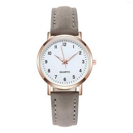 Wristwatches Luminous Watches For Women Leather Bracelet Watch Elegant Quartz Fashion Simple Ladies Montre Femme