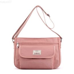 Messenger Bags Waterproof Nylon Shoulder Bags Luxury Women Messenger Bag Casual Top-handle Ladies Handbag Travel Tote Women's Crossbody Bag L230814