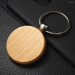 Keychains 30pcs Blank Rectangle Wooden Keyring DIY Promotion Wood Key Tags Promotional Laser Logo Gifts