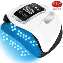 Nail Dryers est 6636 LEDs Dryer UV Led Lamp Drying Gel Polish With Smart Sensor For Nails Manicure Machine Art Salon 230814