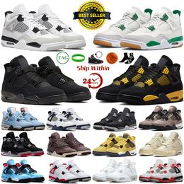 4 4s Basketball Shoes Men Women 4s Thunder Seafoam Black Cat Pine Green Cement Military Black University Blue Mens Trainers Sports Sneakers