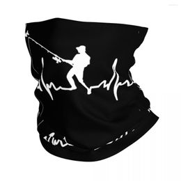 Scarves Fishing Heartbeat Bandana Neck Cover Printed Fisherman Wrap Scarf Warm Headband Outdoor Sports Unisex Adult Breathable