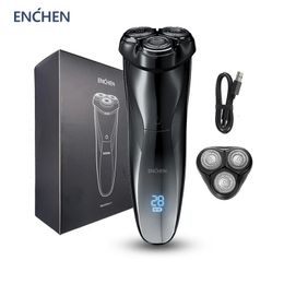 Electric Shavers ENCHEN Blackstone3 Electric Razor Shaver 3D Triple Blade Floating Shaving Machine IPX7 Washable USB Rechargeable Beard Trimmer 230814