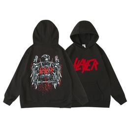 Men's Hoodies Sweatshirts Harajuku Fashion Mens Hoodies Slayer Hoodies Heavy Metal with Hooded Y2k Vintage Hip Hop Streetwear Hoodie Oversized Sweatshirts 230814