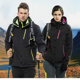 Hunting Jackets Outdoor Women Waterproof 3 In 1 Hiking Softshell Mens Breathable Fleece Coats Clothing Climbing