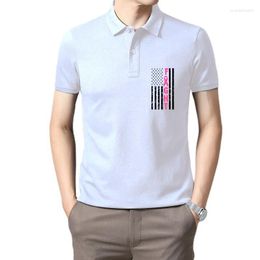 Men's Polos Fight-Breast Survivor American Flag Print Cancer Awareness T-Shirt Graphic Tee Women Short Sleeve Blouses